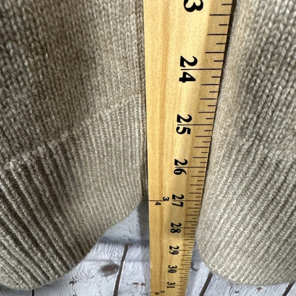 New Collars & Co Sweater Mens 2XL XXL Tan Napoli Wool Cashmere Mockneck‎ Preppy